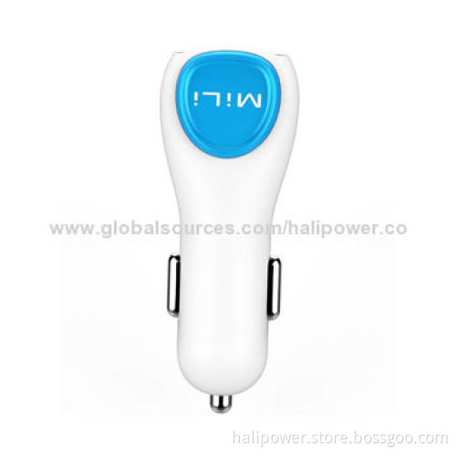 Dual Output Ports Car USB Charger with 5V/2.4A Output